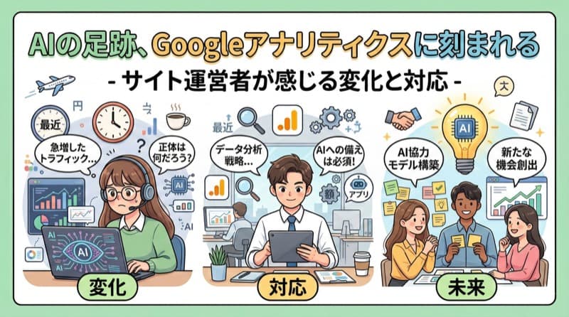 Googleアナリティクスに記録され始めたAIの足跡、サイト運営者として感じること